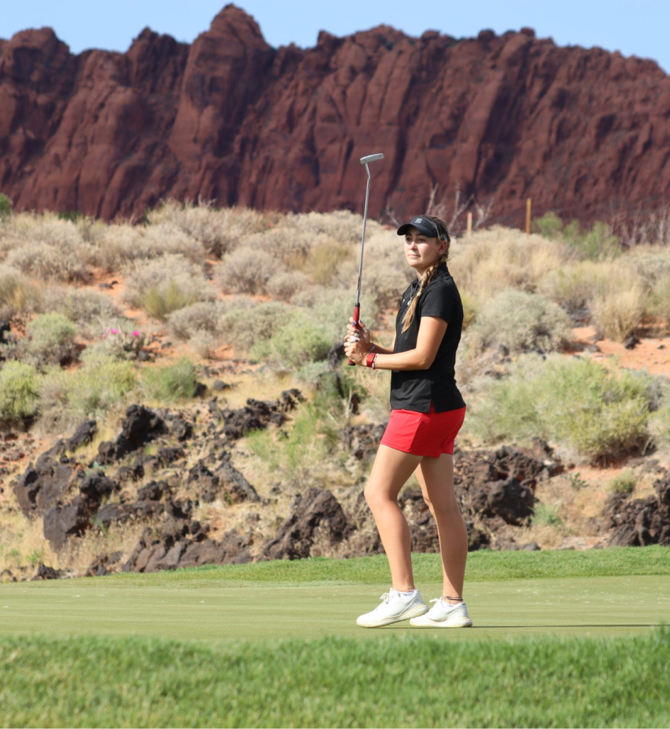 Woman on golf course in Utah